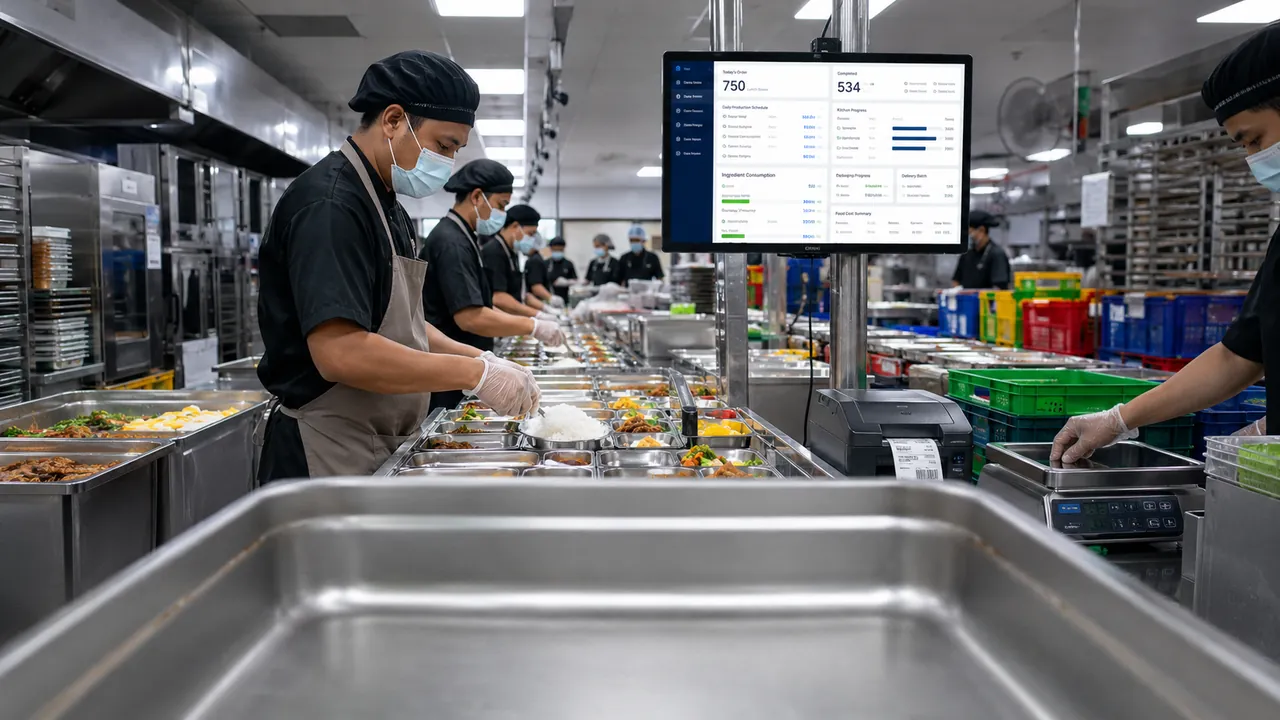 Software catering SAKA untuk mengelola pesanan event, resep, produksi dapur, dan HPP jasa boga
